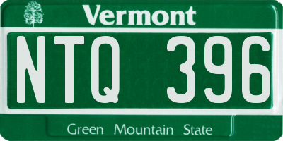 VT license plate NTQ396