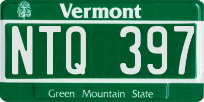 VT license plate NTQ397