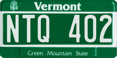 VT license plate NTQ402