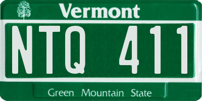 VT license plate NTQ411