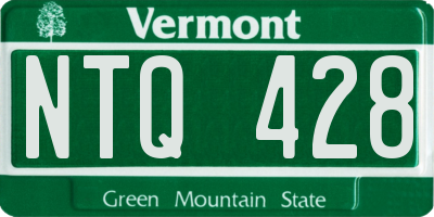 VT license plate NTQ428