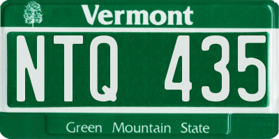 VT license plate NTQ435