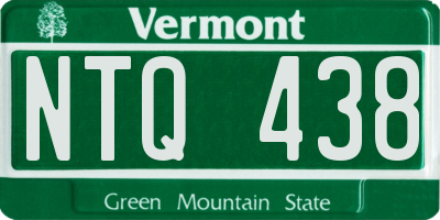 VT license plate NTQ438
