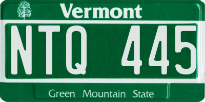 VT license plate NTQ445