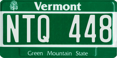 VT license plate NTQ448