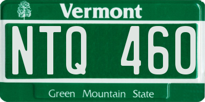 VT license plate NTQ460