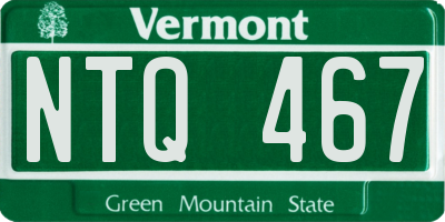 VT license plate NTQ467