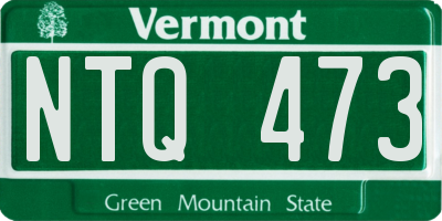 VT license plate NTQ473