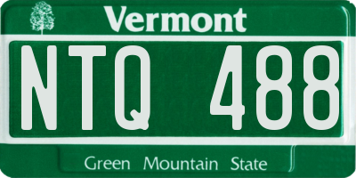 VT license plate NTQ488