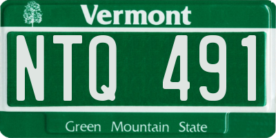 VT license plate NTQ491