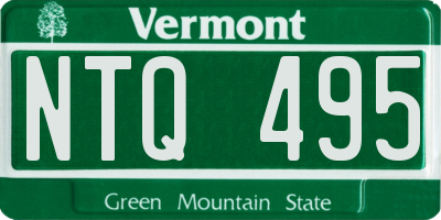 VT license plate NTQ495