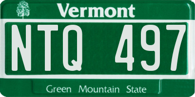 VT license plate NTQ497