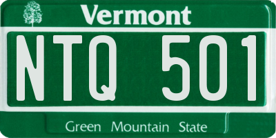 VT license plate NTQ501