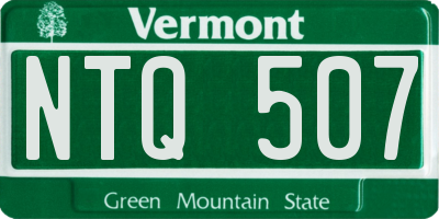 VT license plate NTQ507