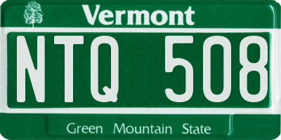 VT license plate NTQ508