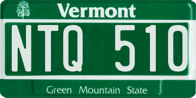 VT license plate NTQ510