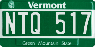 VT license plate NTQ517