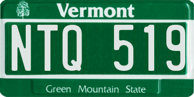 VT license plate NTQ519