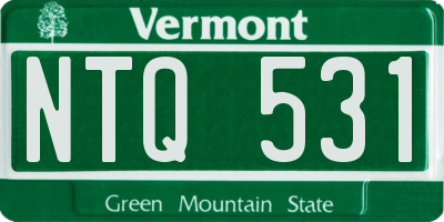 VT license plate NTQ531