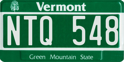 VT license plate NTQ548