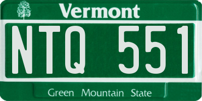VT license plate NTQ551