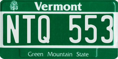VT license plate NTQ553