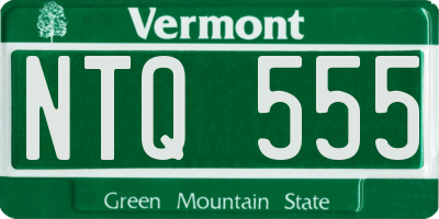 VT license plate NTQ555