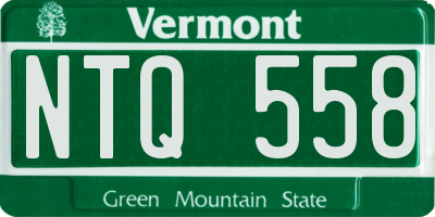 VT license plate NTQ558
