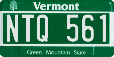 VT license plate NTQ561