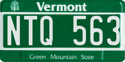 VT license plate NTQ563