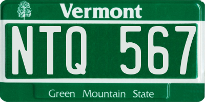 VT license plate NTQ567