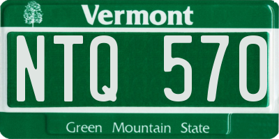 VT license plate NTQ570