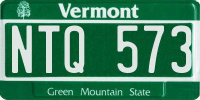 VT license plate NTQ573