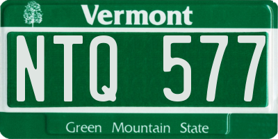 VT license plate NTQ577