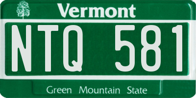VT license plate NTQ581
