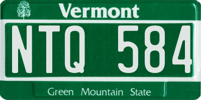 VT license plate NTQ584