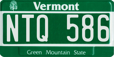 VT license plate NTQ586