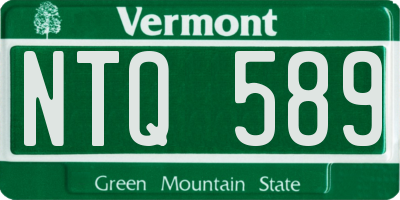 VT license plate NTQ589