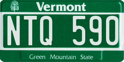VT license plate NTQ590
