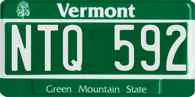 VT license plate NTQ592