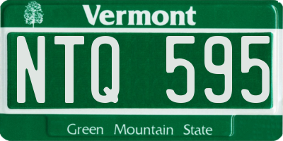 VT license plate NTQ595