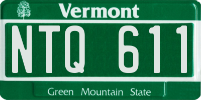 VT license plate NTQ611