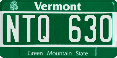 VT license plate NTQ630