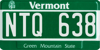 VT license plate NTQ638