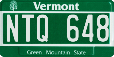VT license plate NTQ648
