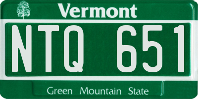 VT license plate NTQ651