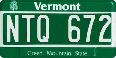 VT license plate NTQ672