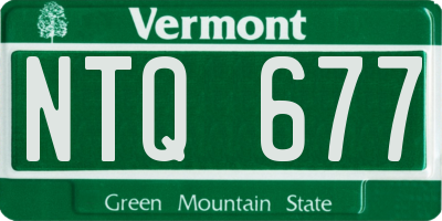 VT license plate NTQ677