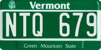 VT license plate NTQ679