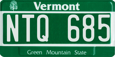 VT license plate NTQ685